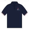 Sailing On short sleeve polo front Sailing On polyester short sleeve polo shirt - All orders will be sent to Sailing On for distribution