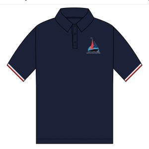Sailing On short sleeve polo front Sailing On polyester short sleeve polo shirt - All orders will be sent to Sailing On for distribution